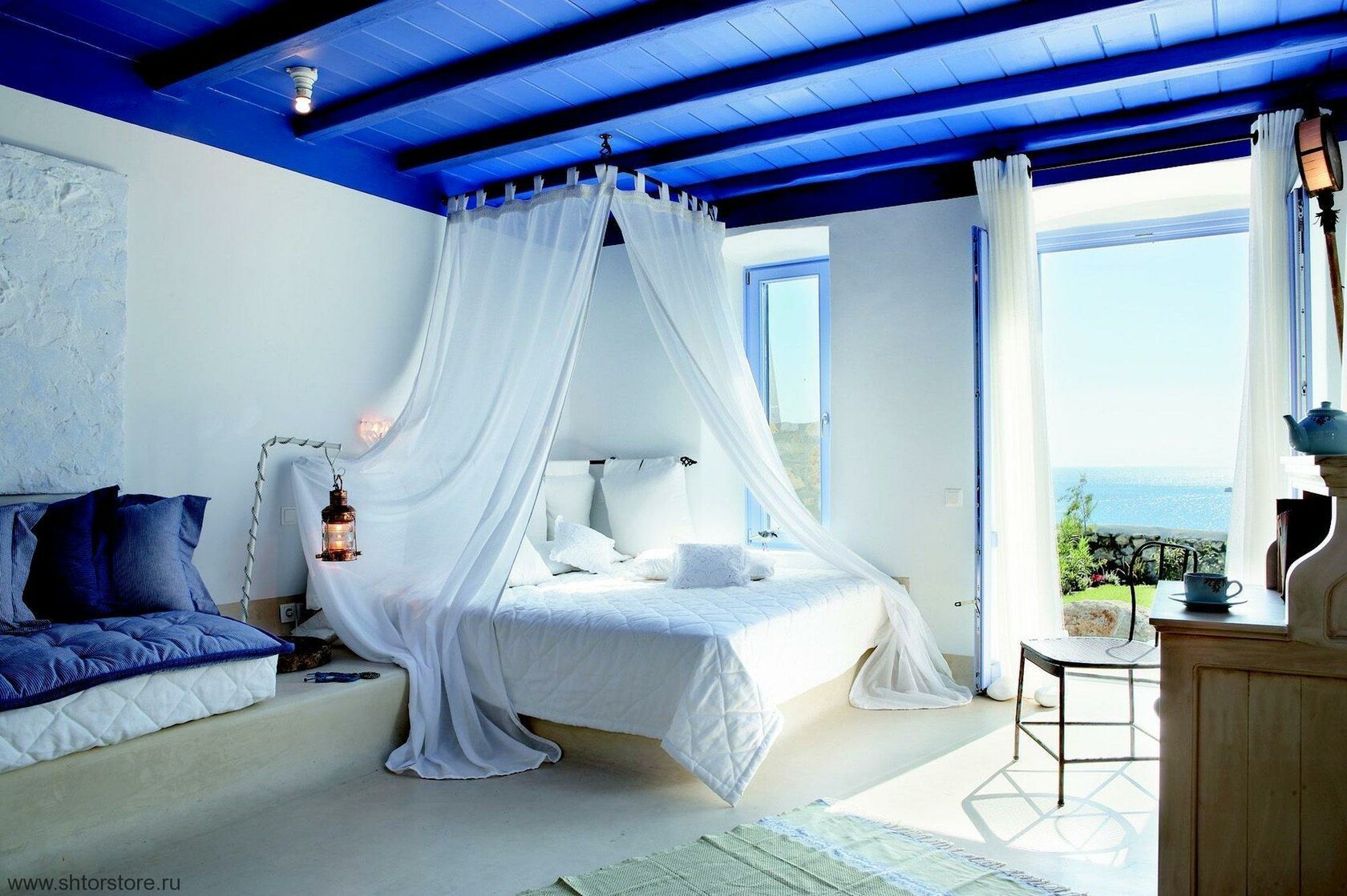 средиземноморский стиль дизайн спальни
