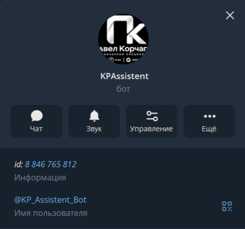 Главный экран SalesBot