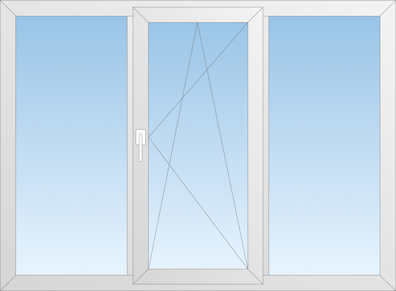 трехстворчатое окно