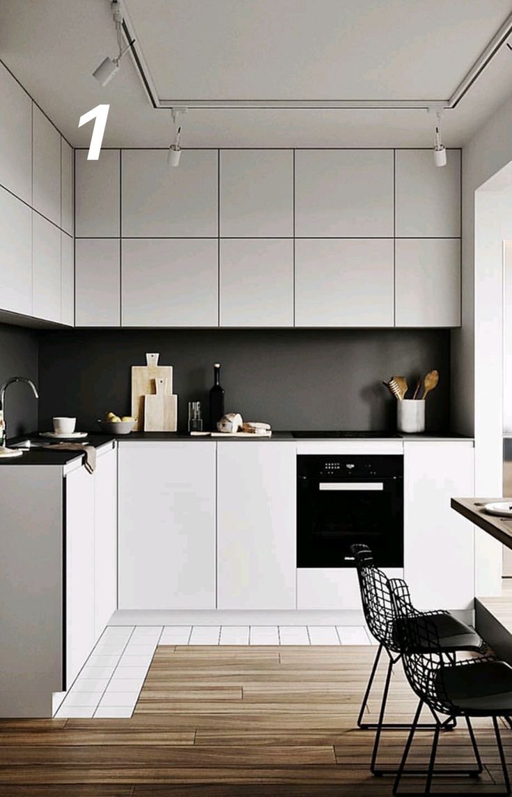 кухни в стиле минимализм угловые в квартире для маленькой кухни