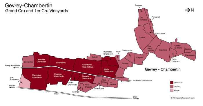 Gevrey-Chambertin Grand Crus map