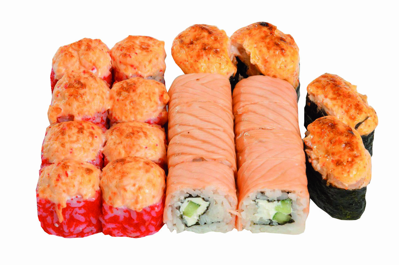 Запеченный набор суши фото 82