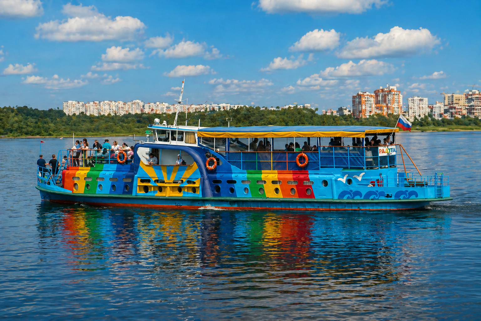 Прогулка на кораблике по Волге