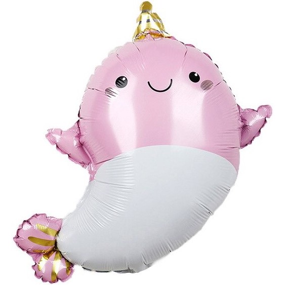 Сказочный нарвал, розовый