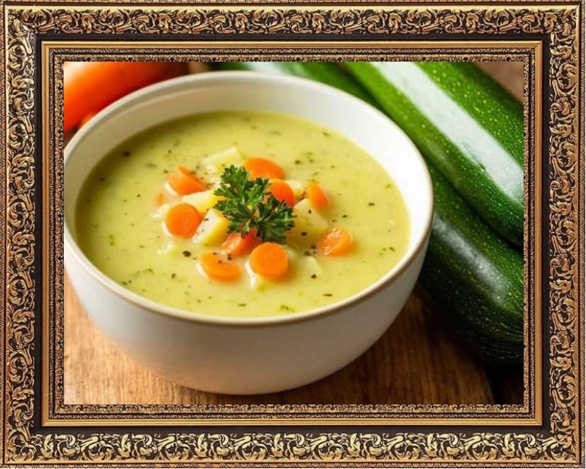 суп пюре из кабачков с плавленным сыром