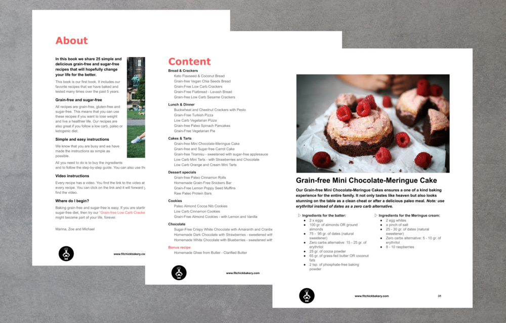 25 Grain-free and sugar-free baking recipes - book - preview