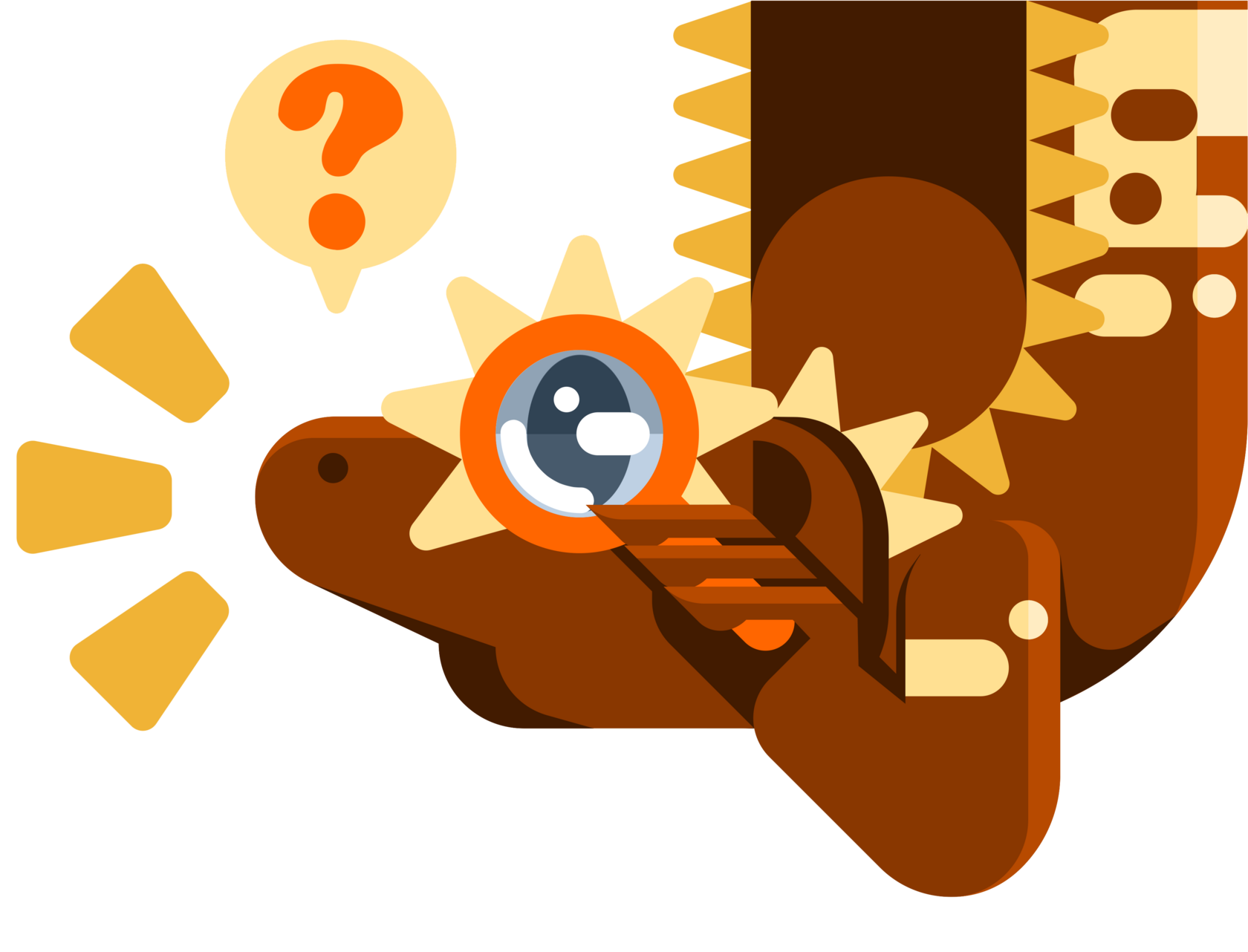 Геккон-ученый Kate's Geckos Lab в лаборатории с пробирками и колбами — фирменный flat vector