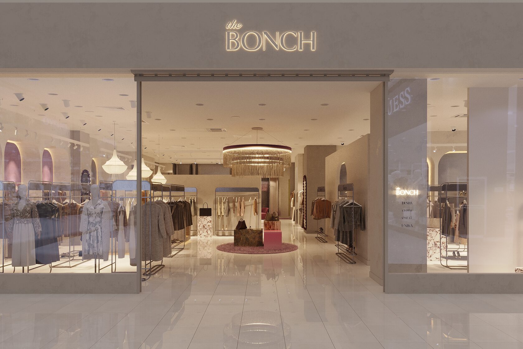Витрина нового пространства BONCH в ТЦ «Океания»