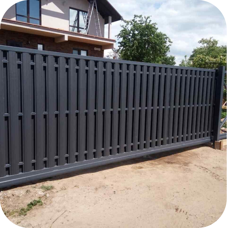 Раздвижные ворота металлические под заказ Воскресенск