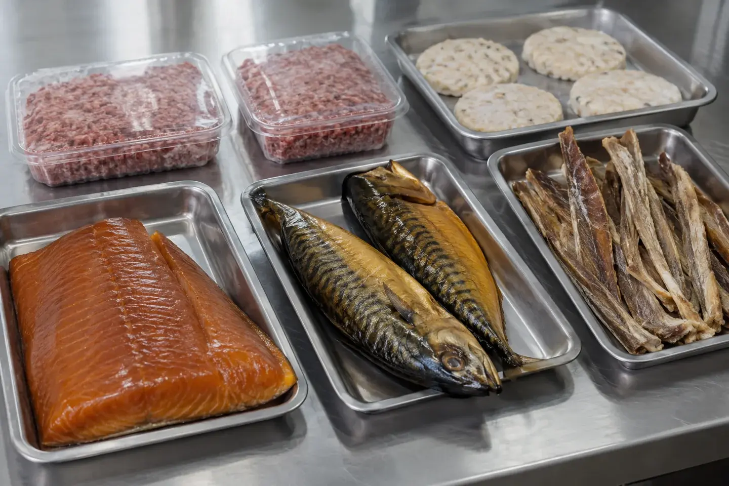 Пример композиции продукции мясного и рыбного направлений