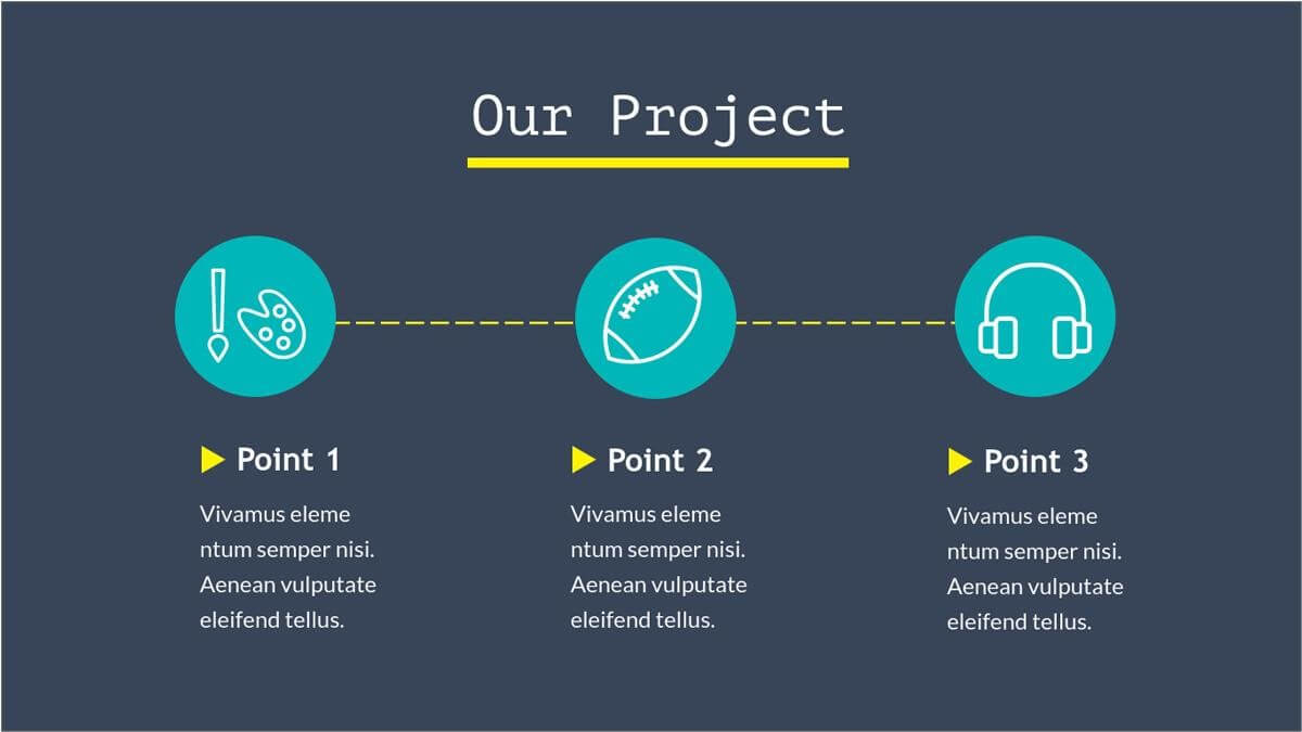 этапы проекта с яркими элементами