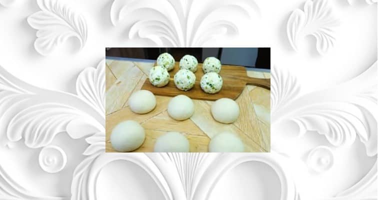 Приготовление хычин с творогом, сыром и зеленью на сковороде: шаг 5