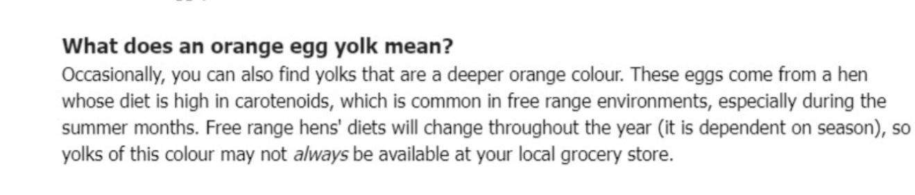 цвет желтка, от чего зависит цвет желтка, товарный знак для цвета