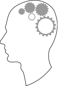 голова с шестеренками, мозг шестеренки