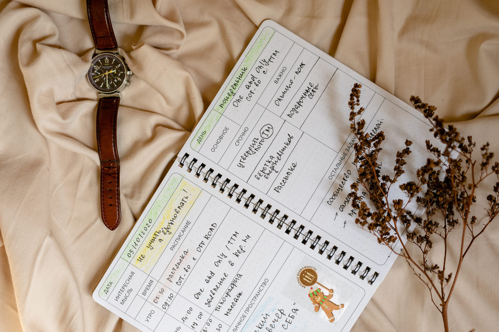 Ежедневник на основе матрицы планирования