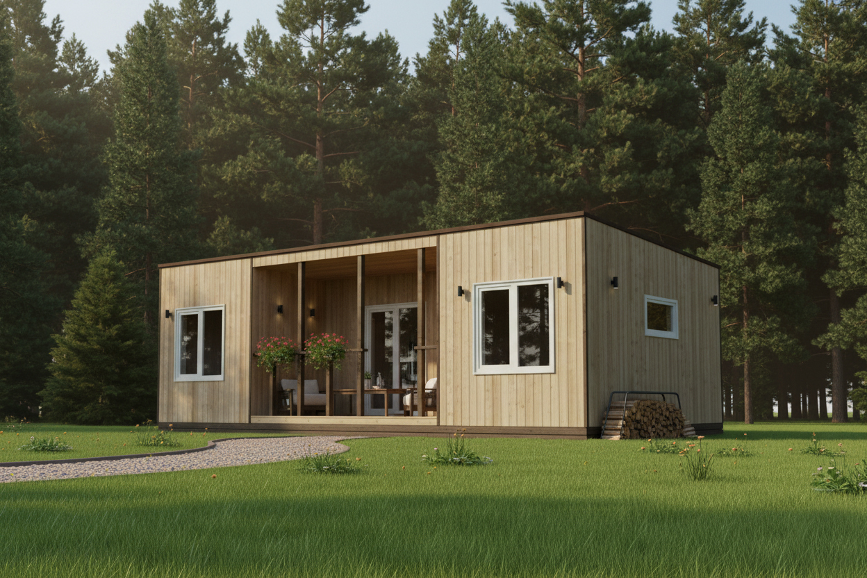 С террасой модульные дома в Туапсе С террасой модульные дома в Туапсе