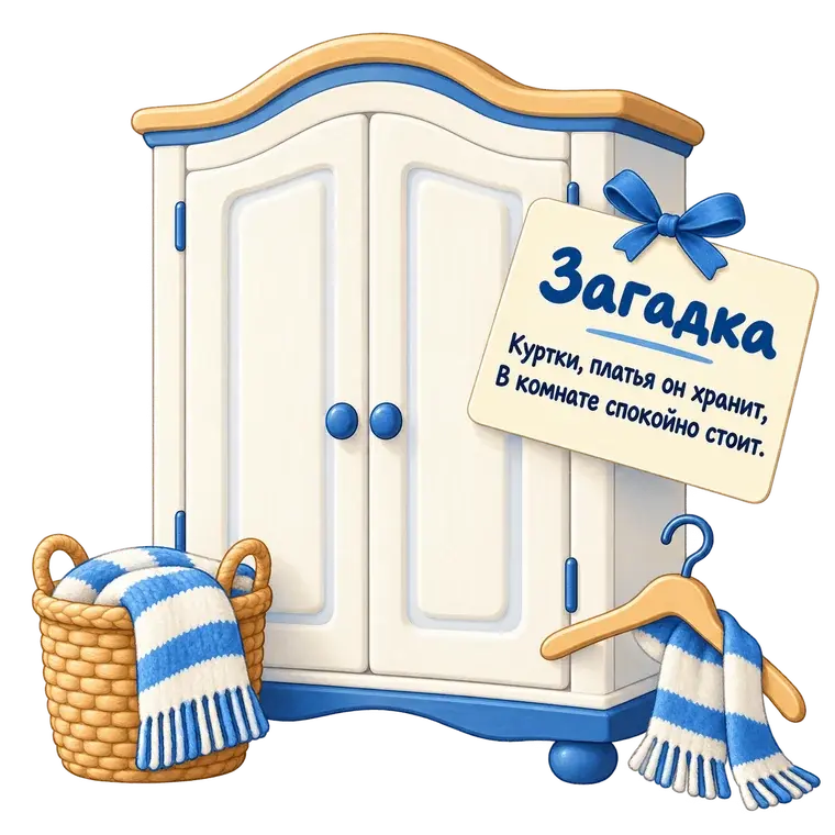 Гардероб с запиской-загадкой для домашнего квеста
