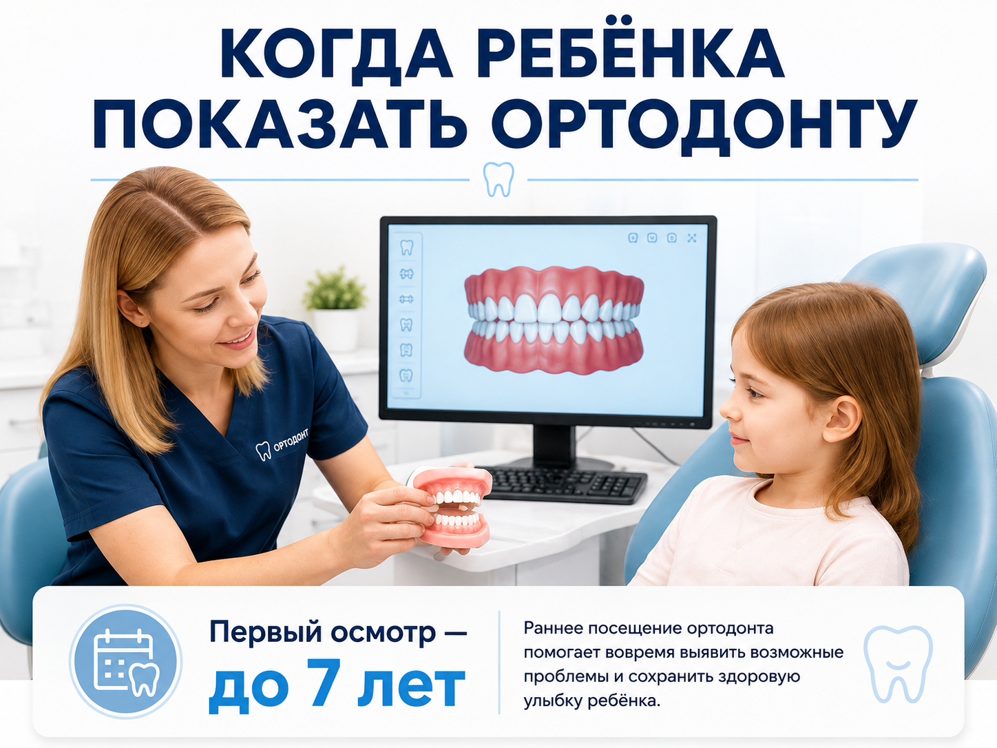 детский ортодонт — проверка прикуса у ребенка