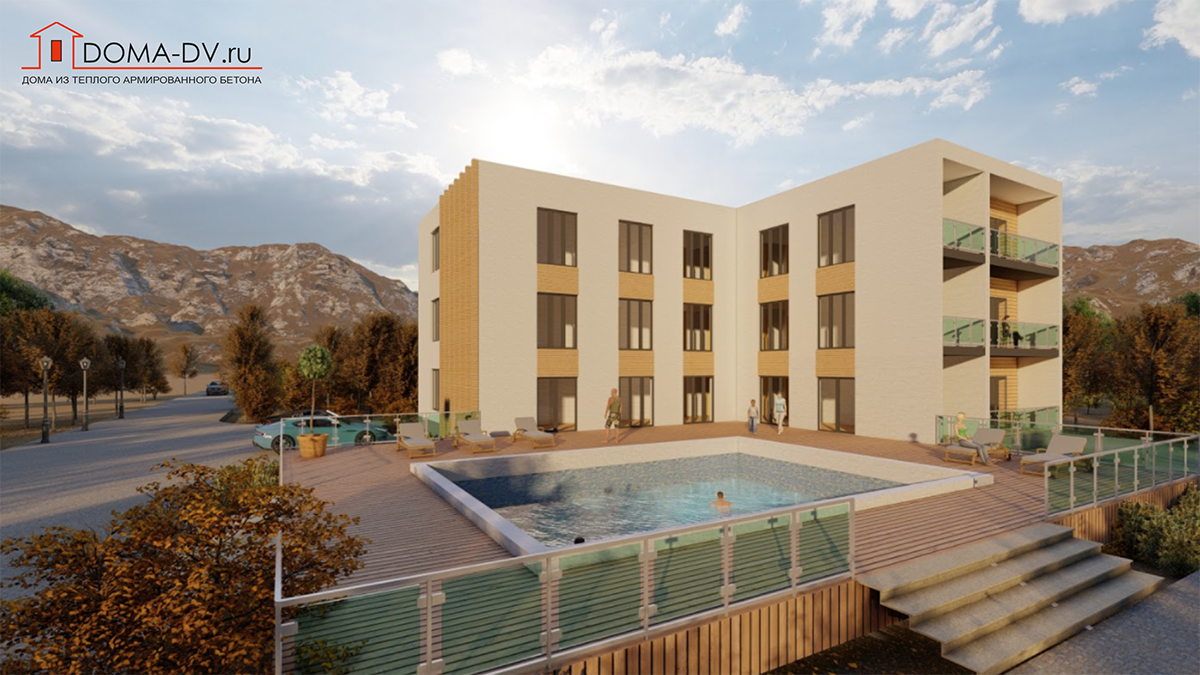 Проект дома 23 из теплого армированного бетона