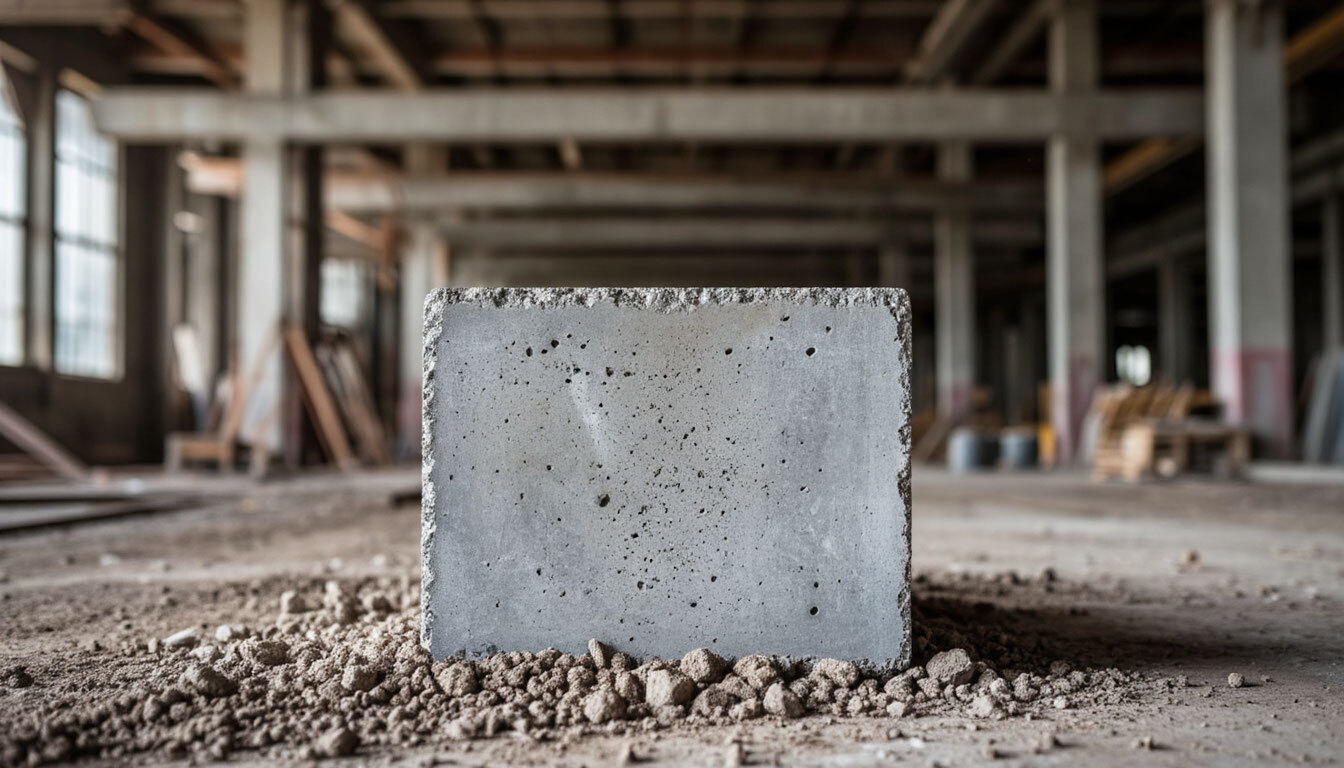 Определение прочности кубиков бетона