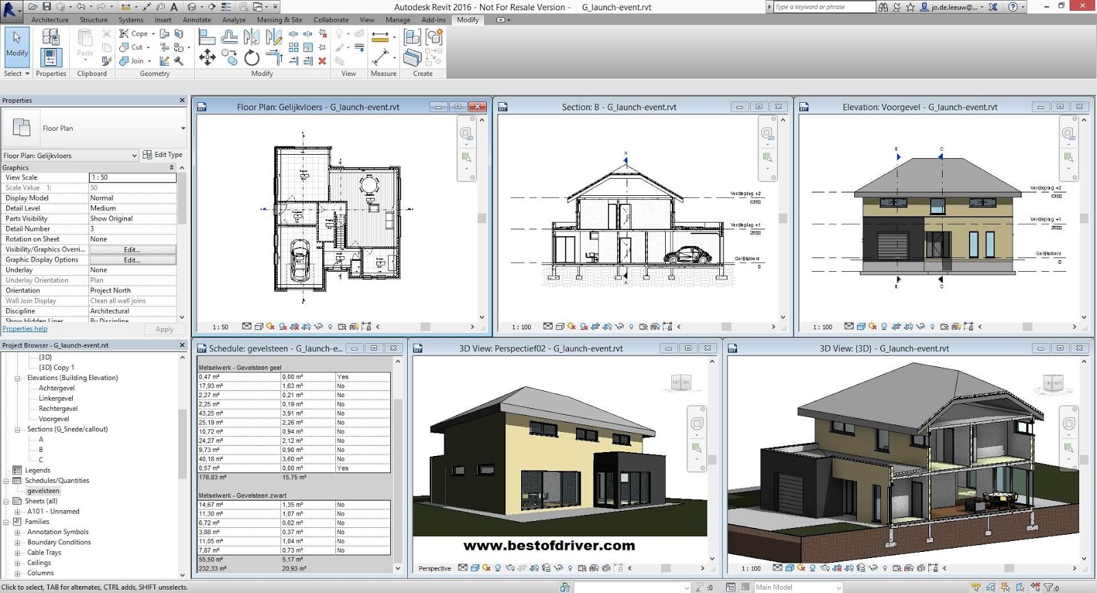 Revit чертеж здания