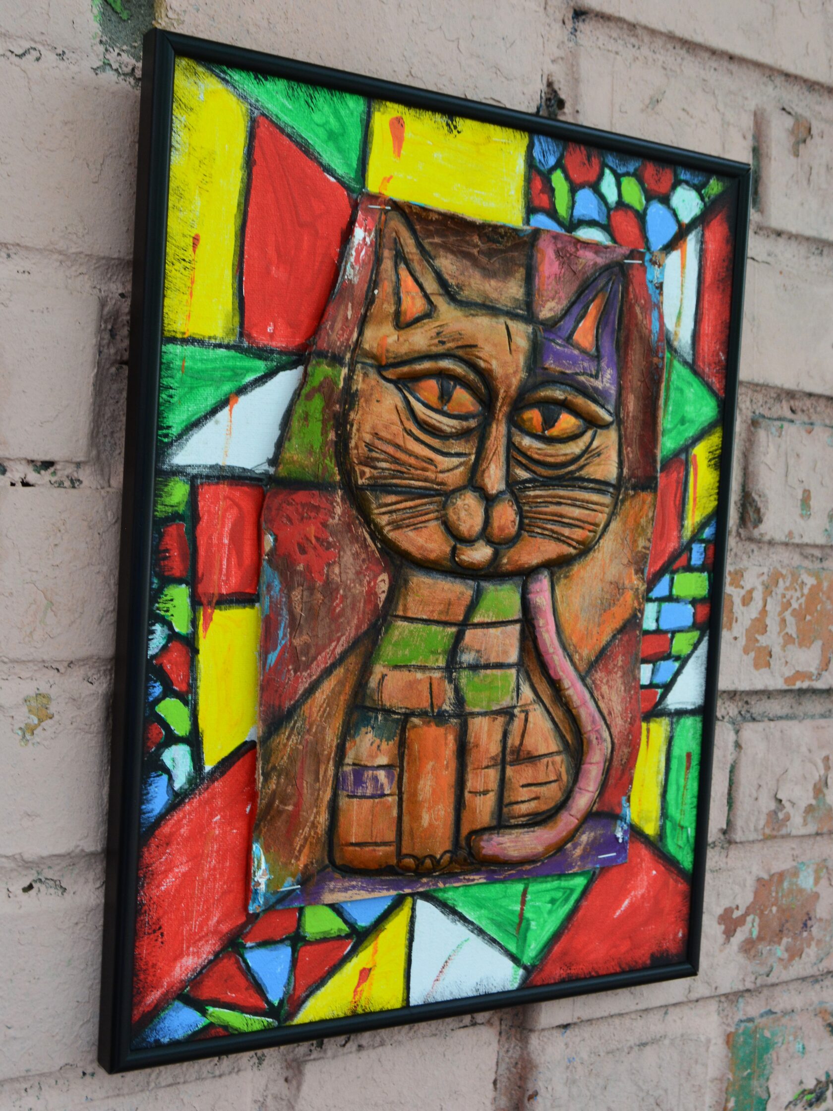 Картина из фактурной кожи мультисенсорная А.МузылевЪ &quot;Гранж Авангард 3&quot;