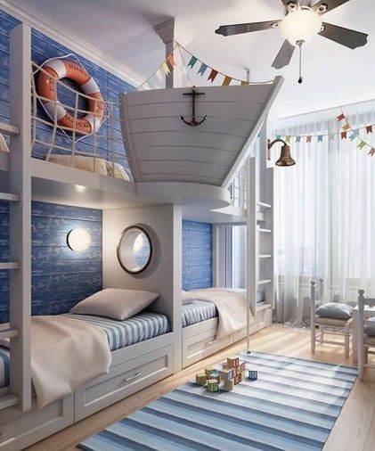 Комната в морском стиле для мальчика фото