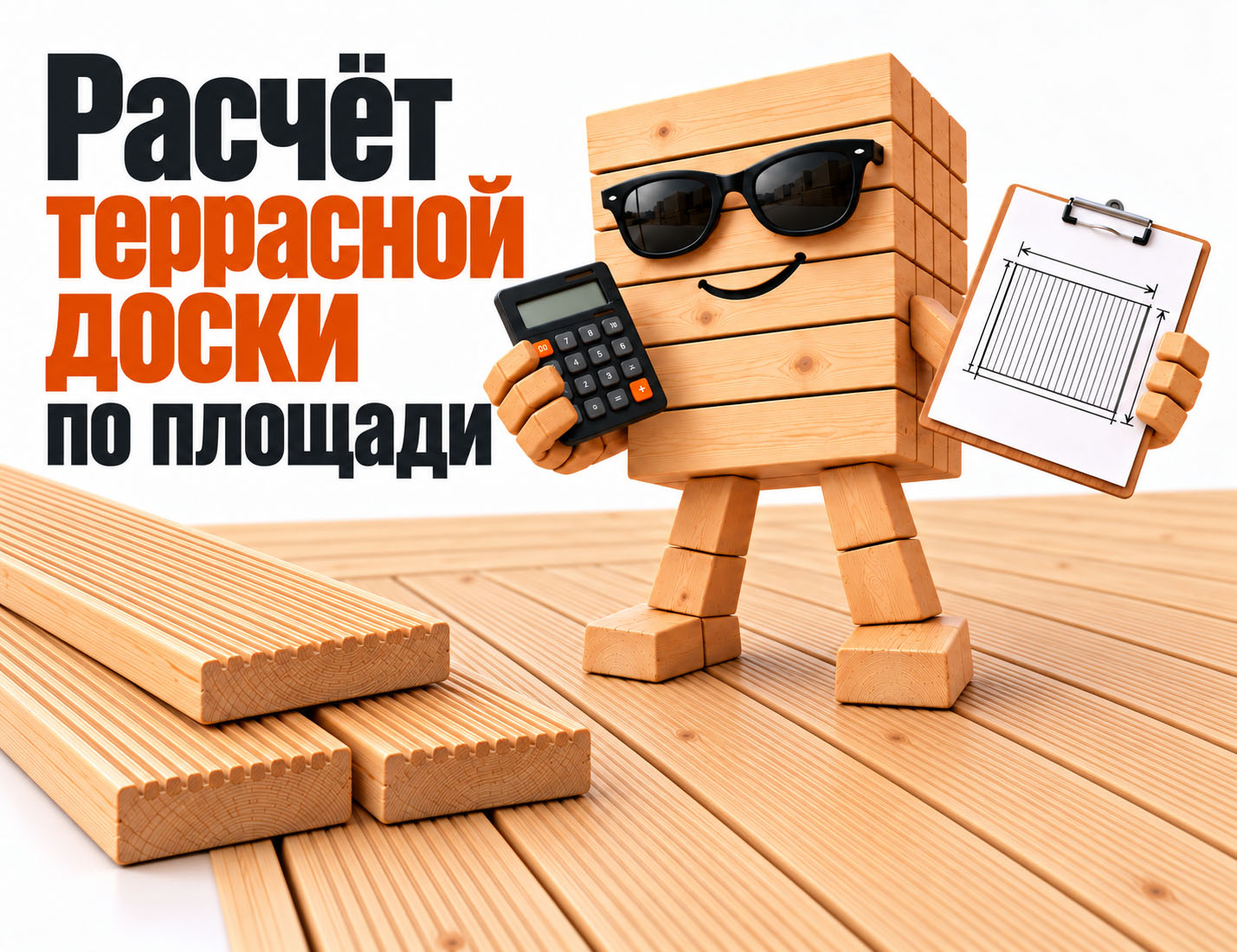 Расчёт террасной доски по площади