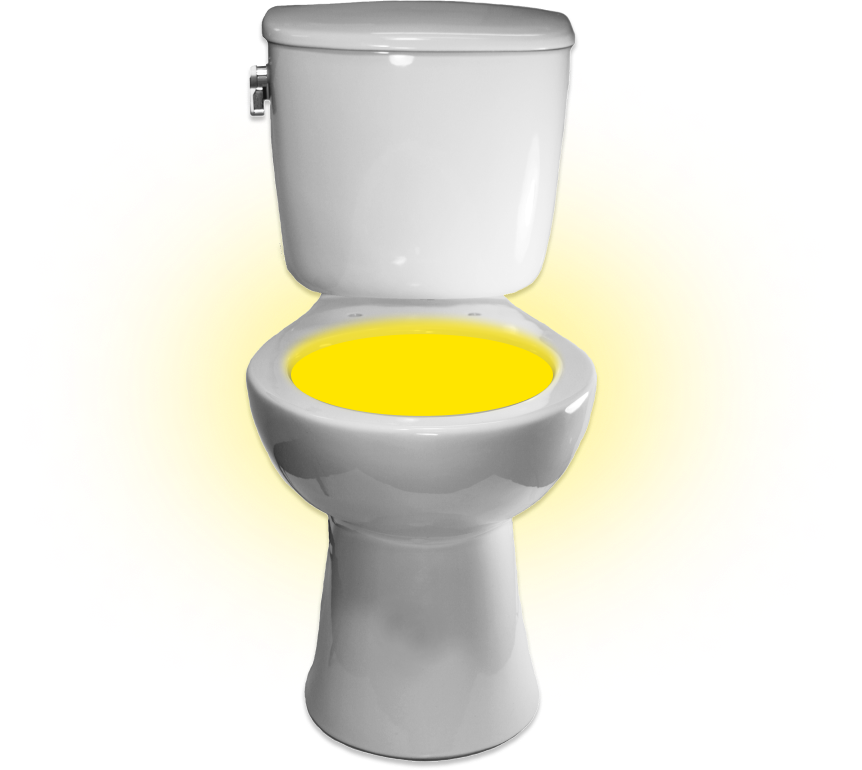 толчок светится