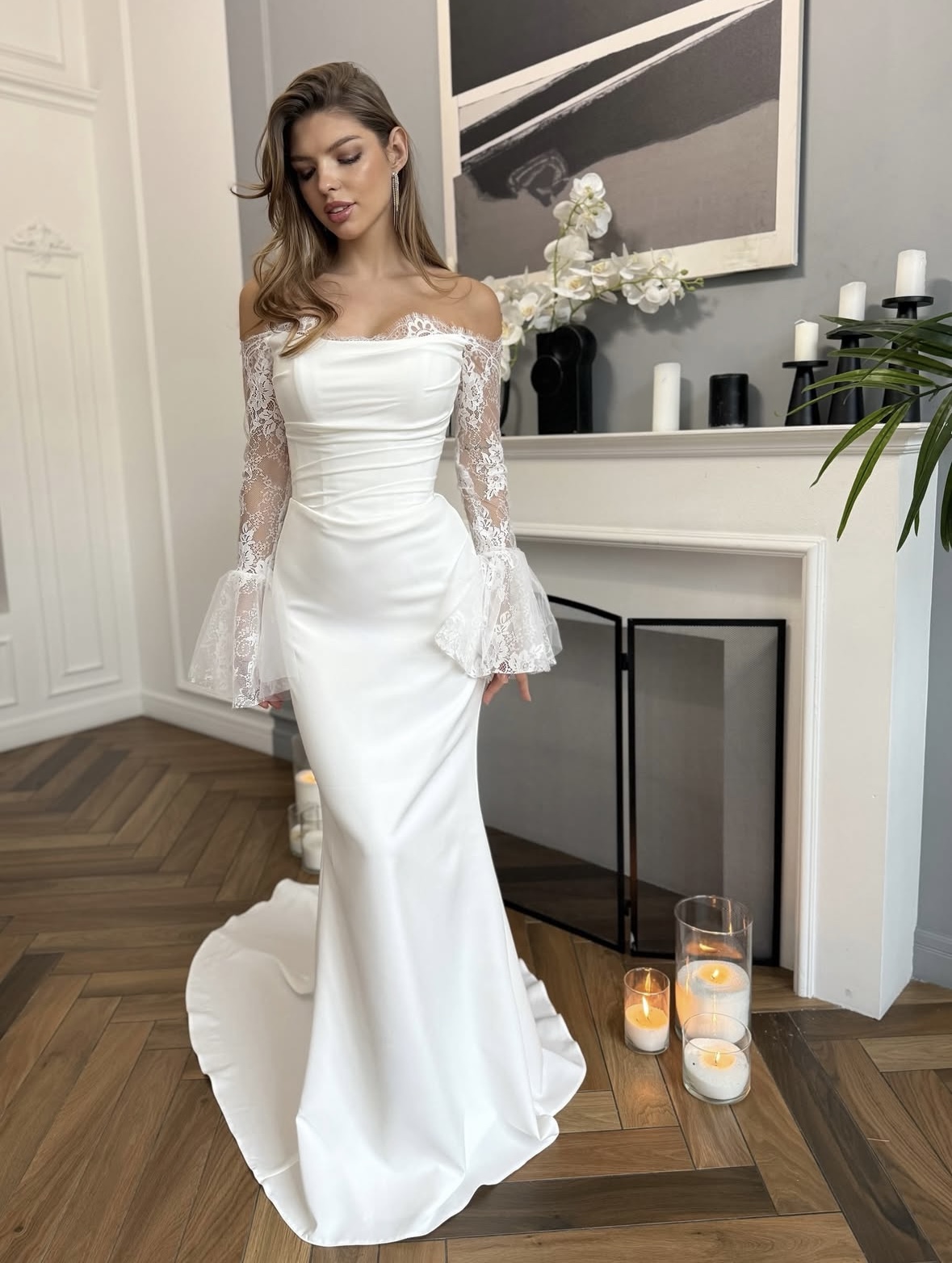 платье свадебное рыбка