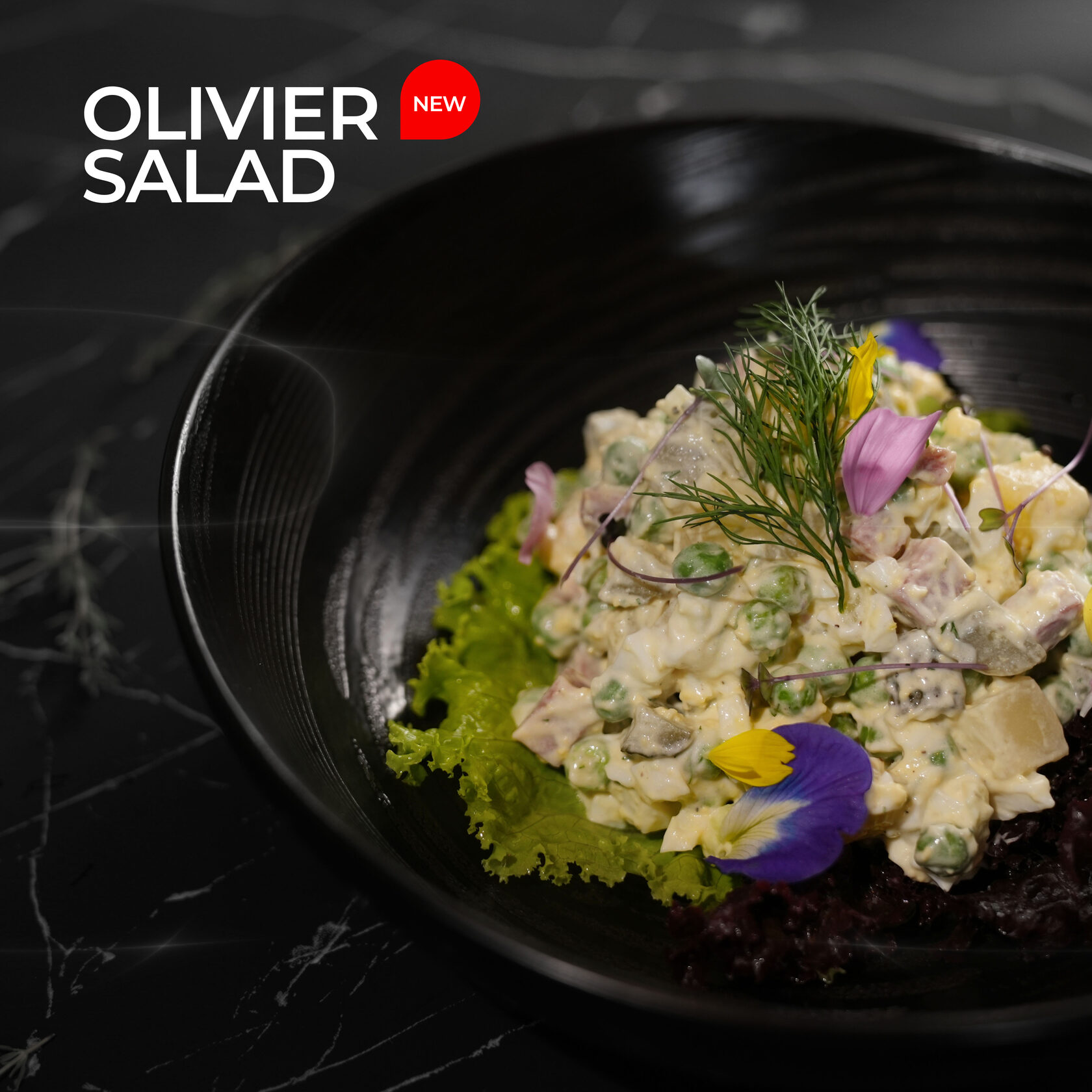 Olivier salad. Russian cuisine