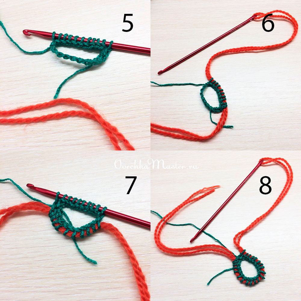 Нукинг – пошаговое выполнение техники вязания