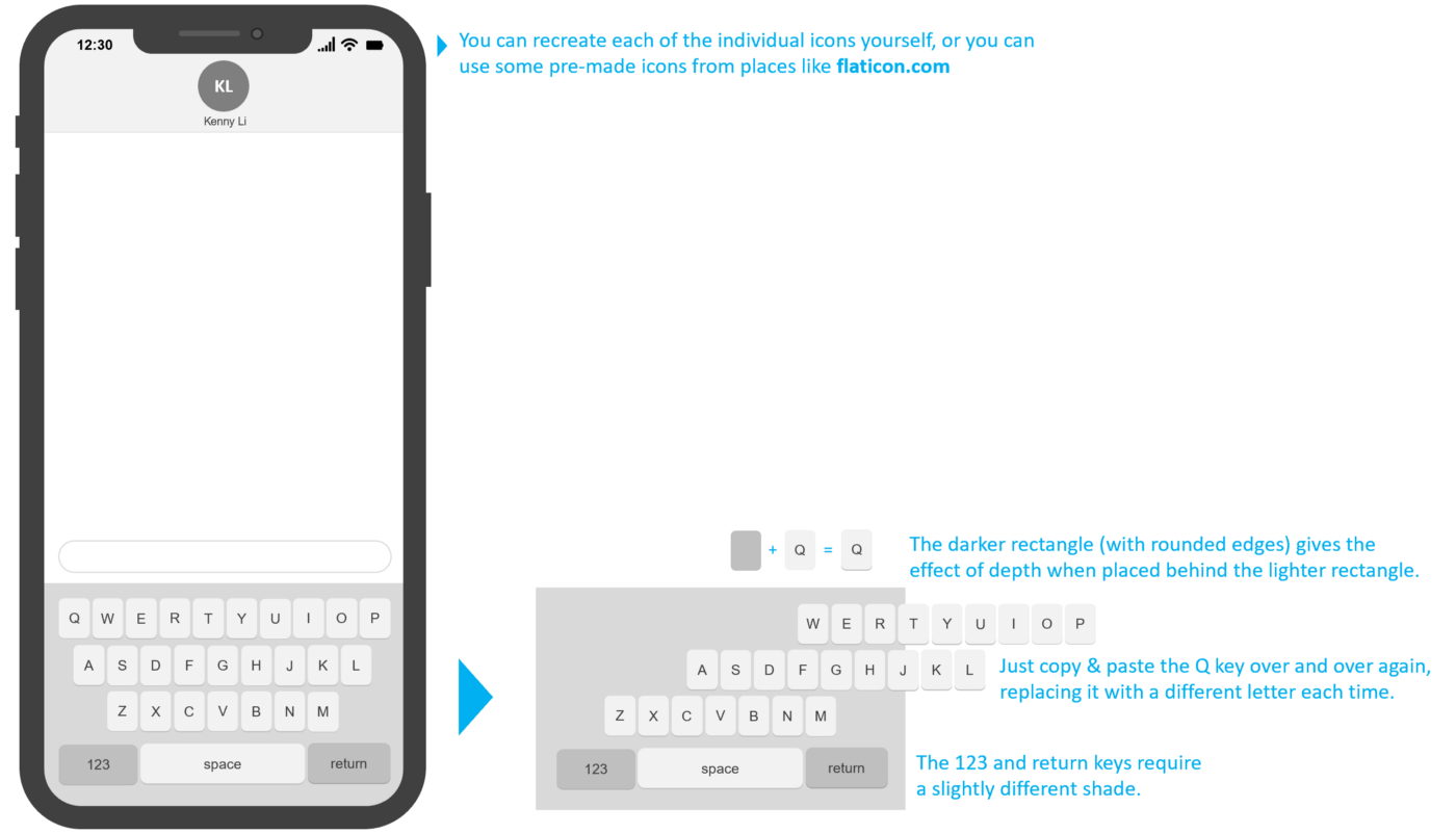 интерфейс клавиатуры смартфона