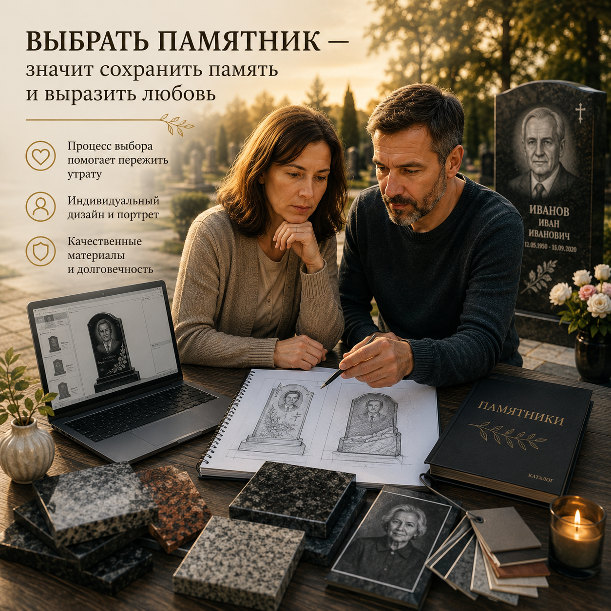 Выбор памятника как терапия