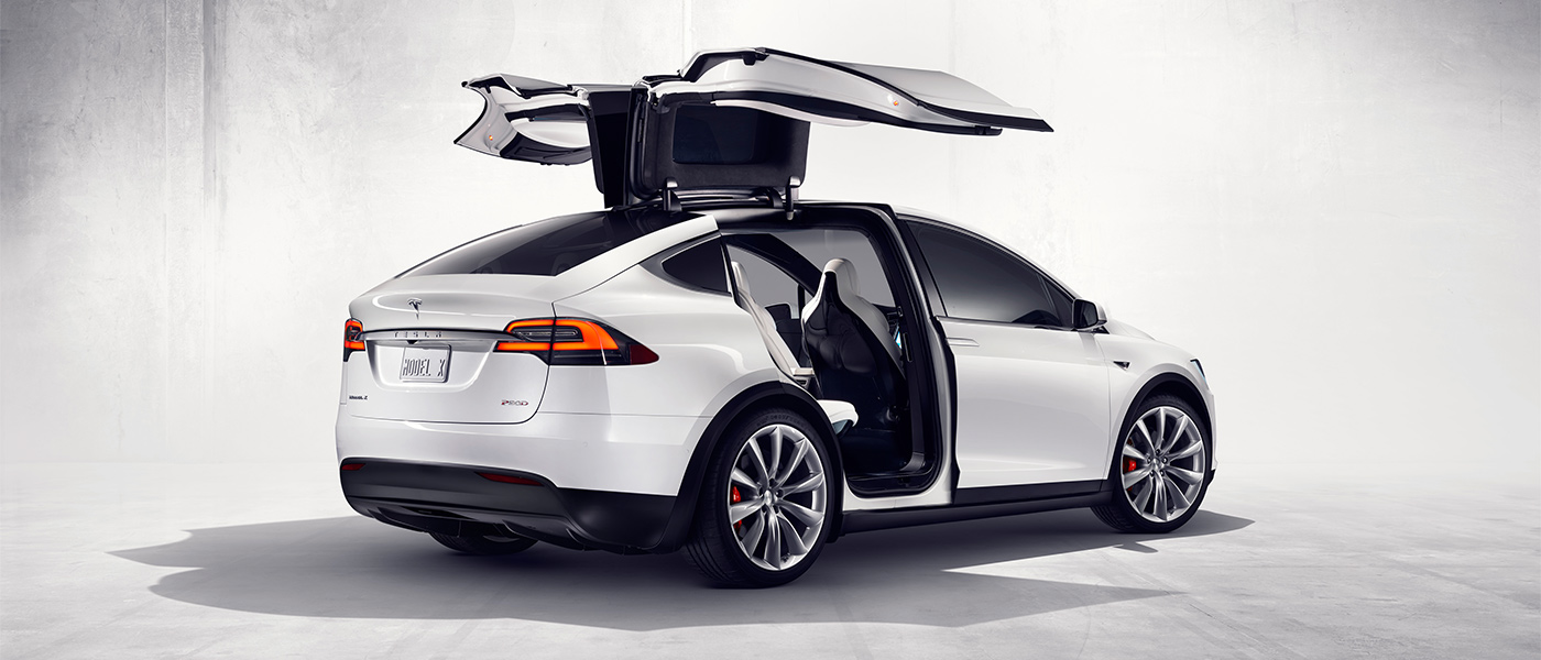 Tesla model x задние двери