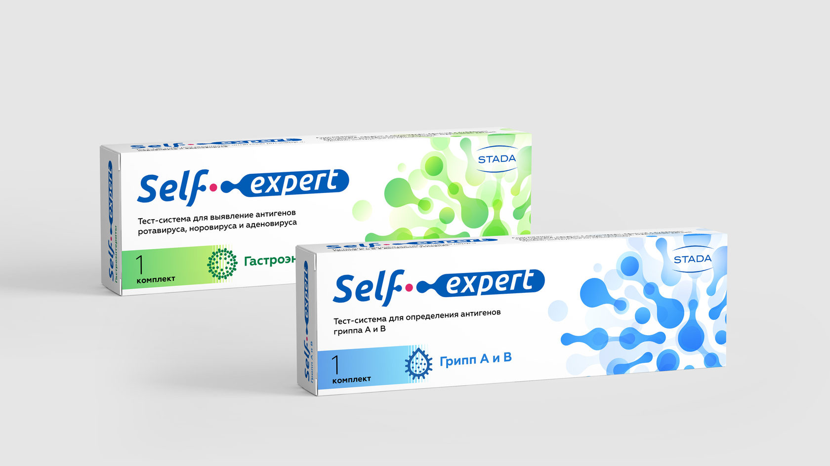 Дизайн упаковки линейки медицинских тестов STADA Self-expert