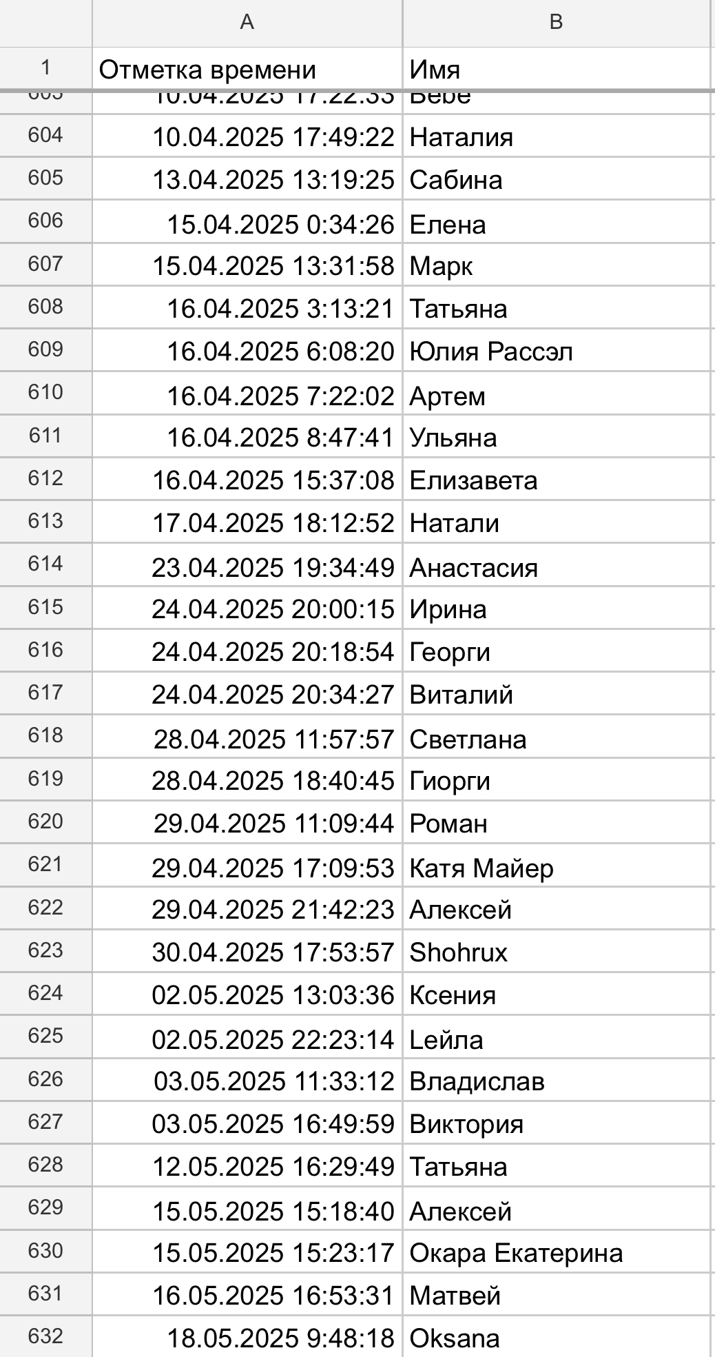 Скрин результата