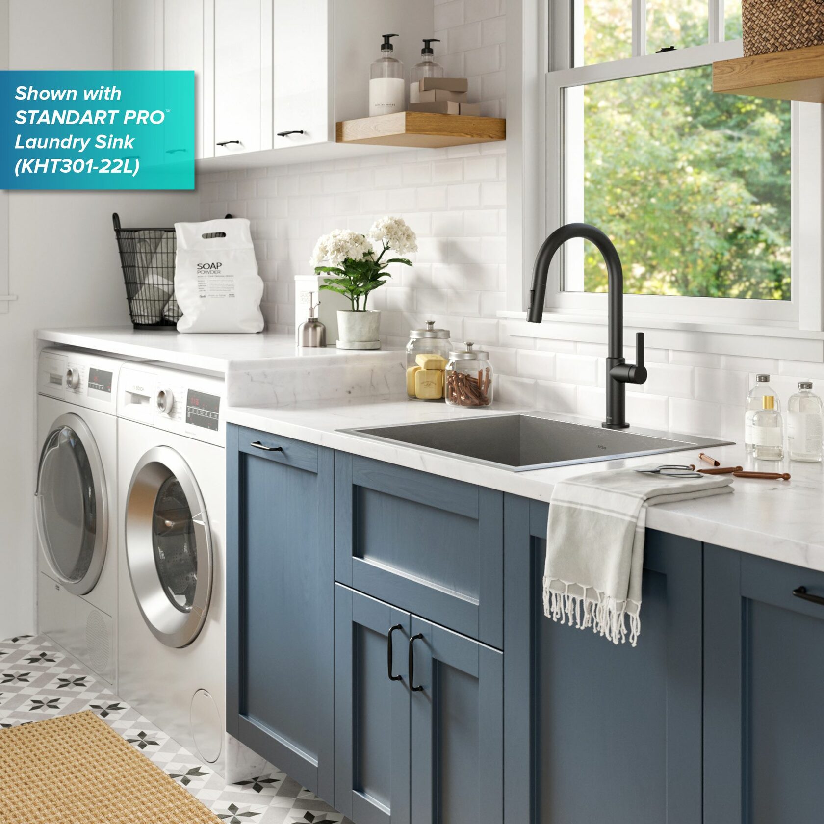 Кухонний змішувач Kraus KPF-2820MB - изображение 13