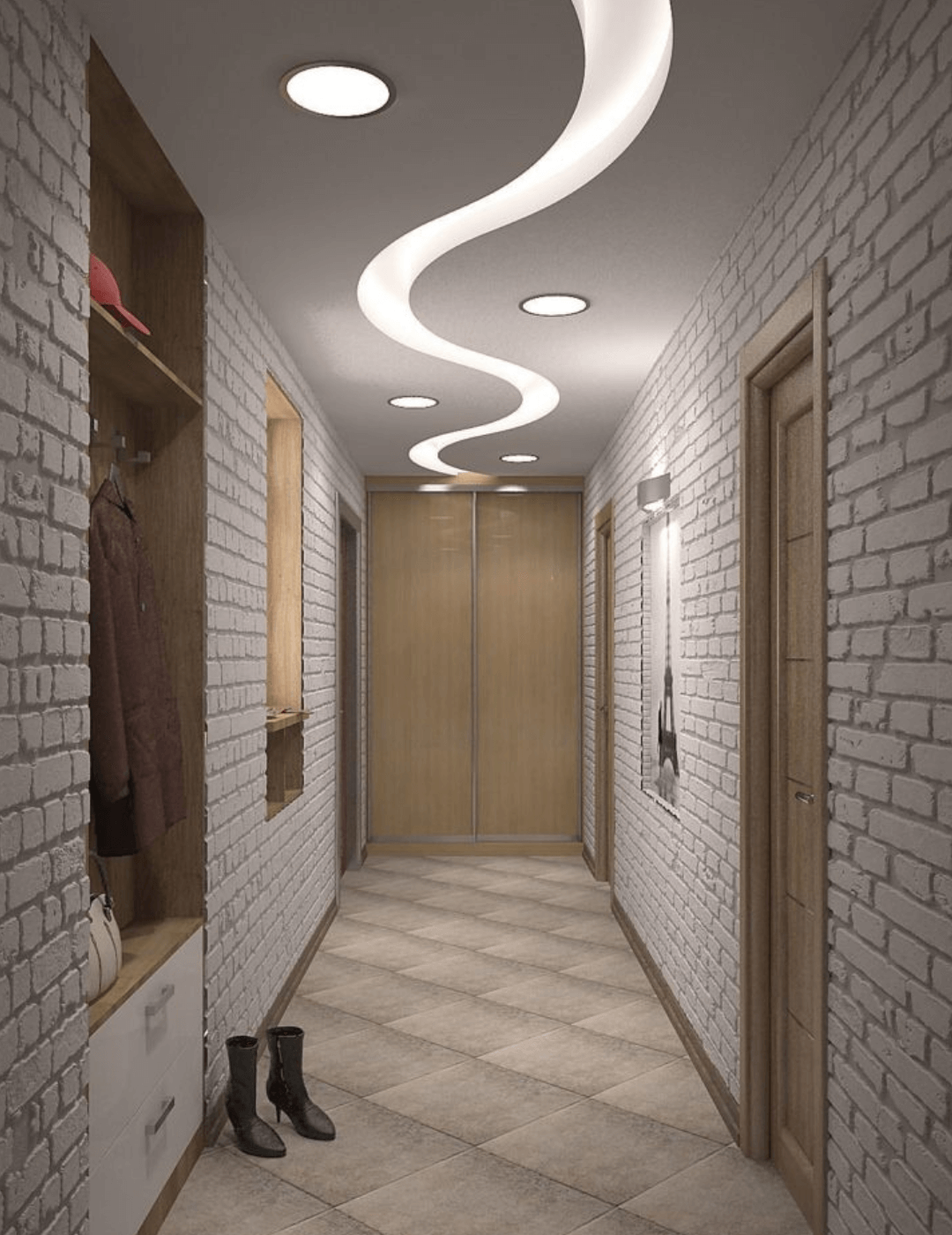 варианты освещения в коридоре