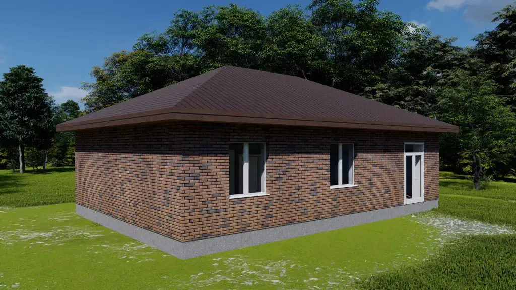 Индивидуальный одноэтажный дом 97 м²: изображение 2