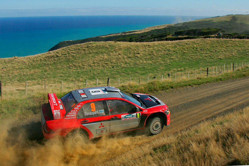 Харри Рованпера и Ристо Пиетилайнен, Mitsubishi Lancer WRC 05 (KN04 WLZ), ралли Новая Зеландия 2005
