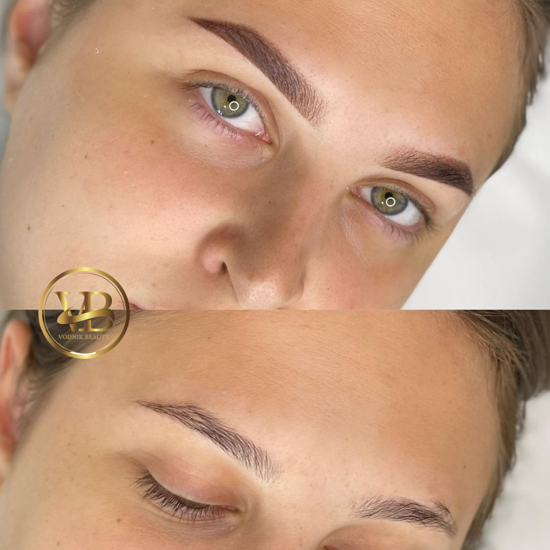 Permanent makeup eyebrows example