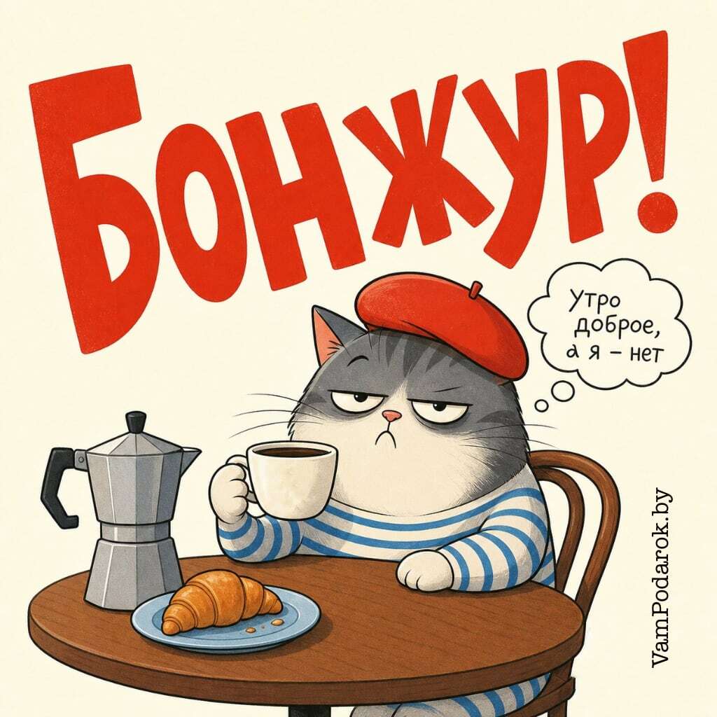Бонжур! – открытка утренняя