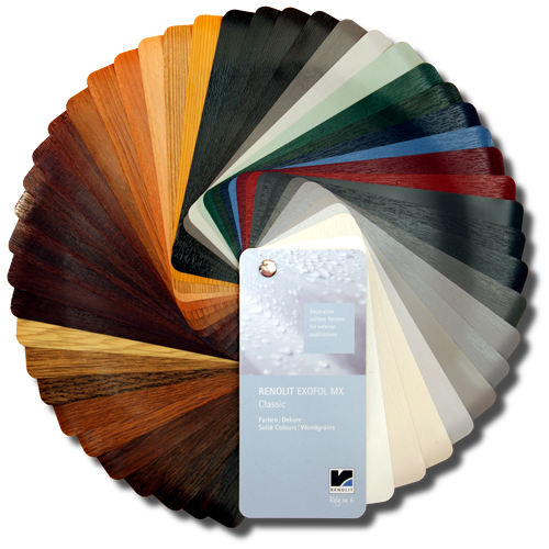 цветовая линейка в пластиковом остеклении фото