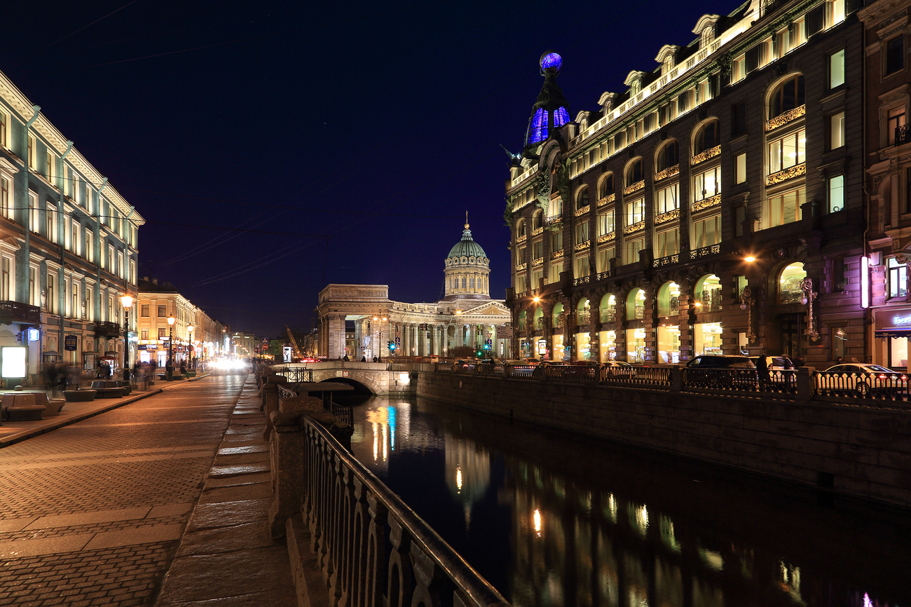 Канал Грибоедова Санкт-Петербург ночью