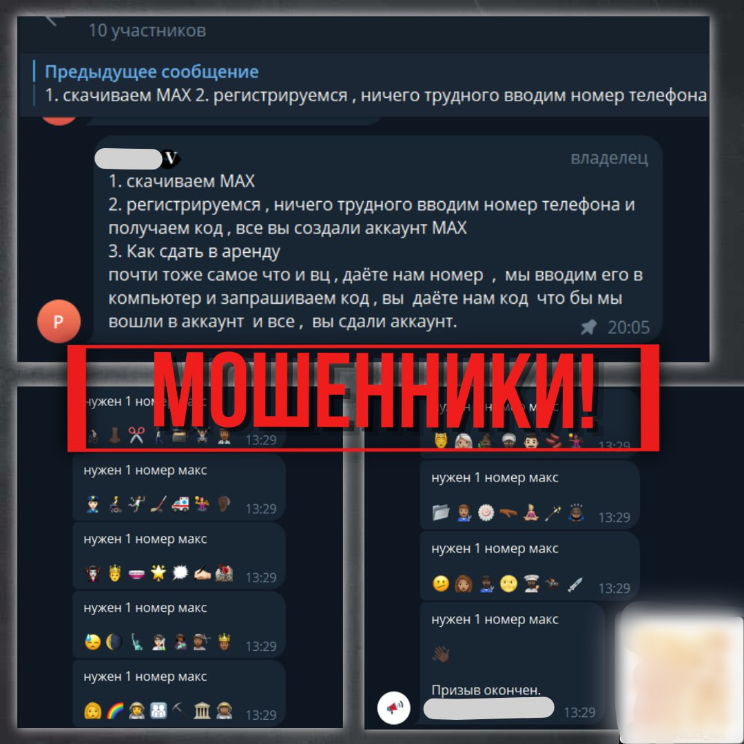 В МВД сообщили о риске аренды или продажи злоумышленникам аккаунта в Max