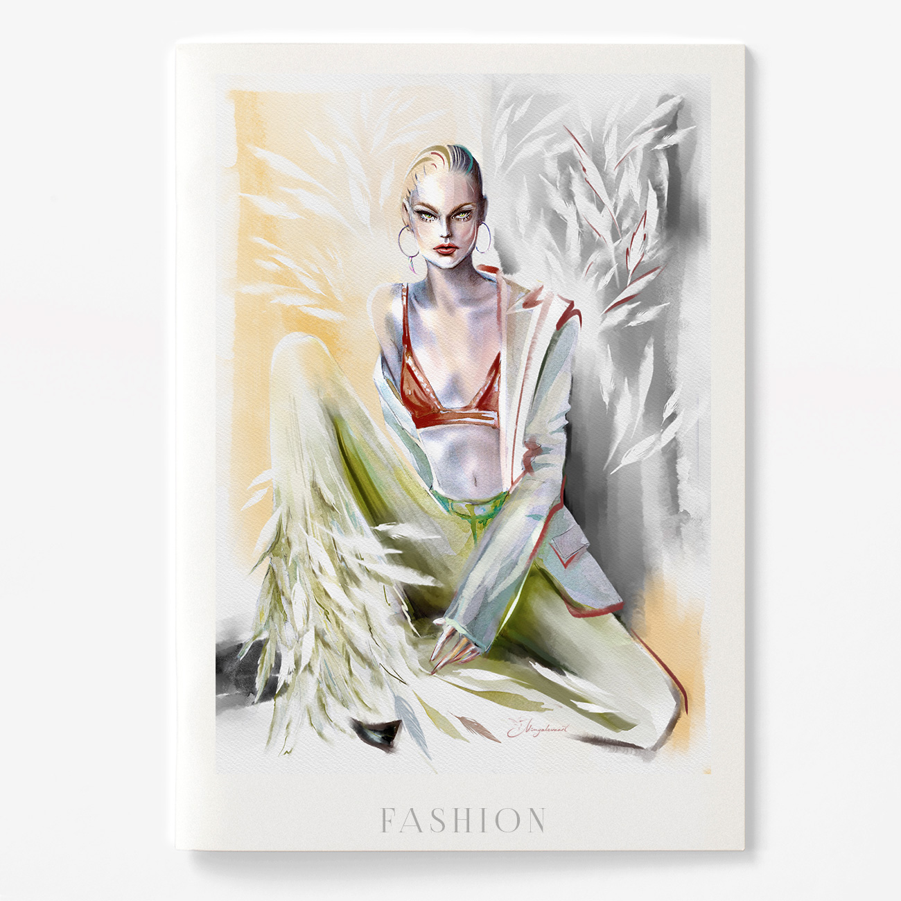 Fashion-иллюстрация, акварель, иллюстрация в смешанной технике, fashion-художник Москва