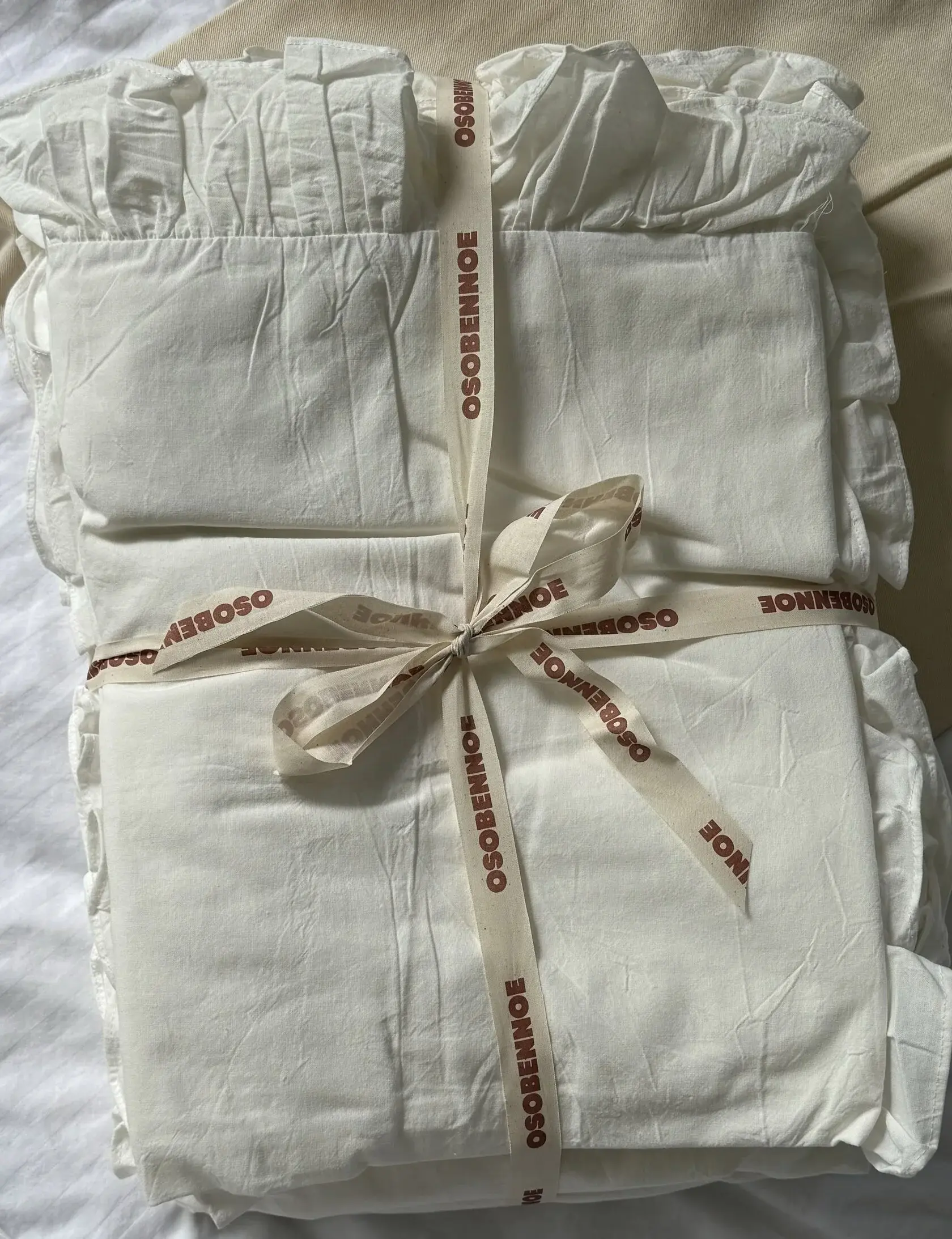 Постельное бельё из варёного хлопка в фирменной упаковке osobennoe — натуральные материалы