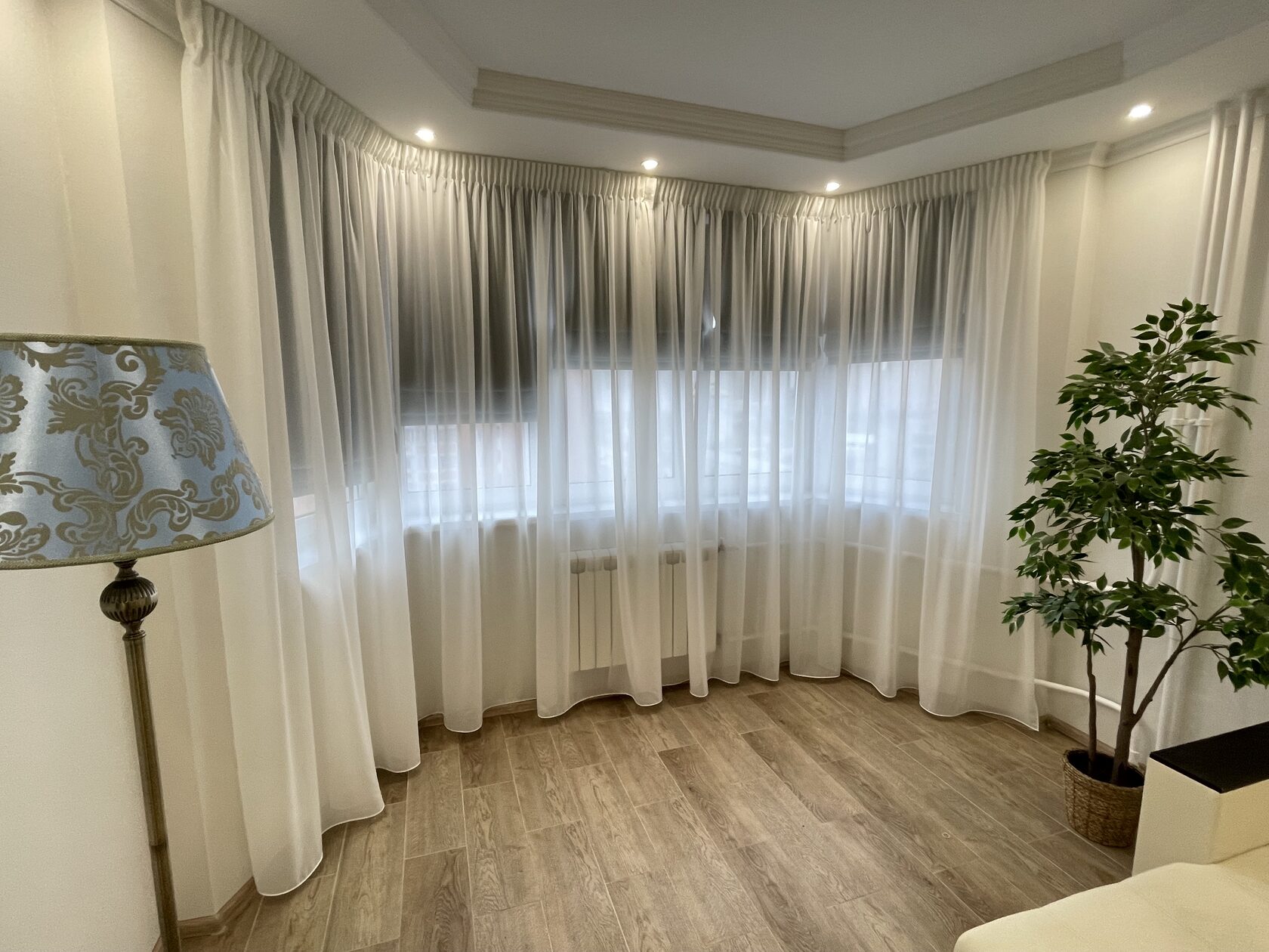 Шторы на кухню, спокойная палитра