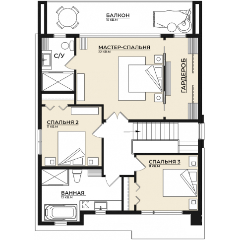 Планировка второго этажа